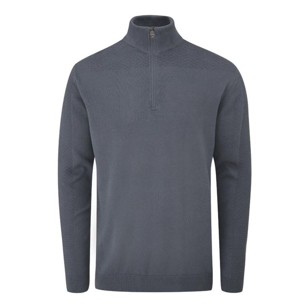 Oscar Jacobson Mens Winwood Half Zip Sweater Top / China Blue
